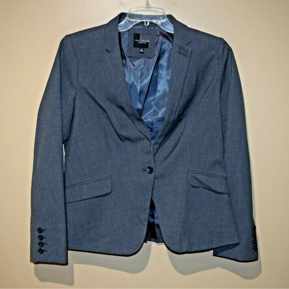 THE LIMITED Women's Sz 14 One-Button Gray BLAZER - Picture 1 of 4